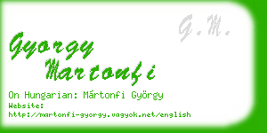 gyorgy martonfi business card