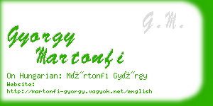 gyorgy martonfi business card